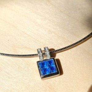 Oliver Weber Necklace with Blue Gem
